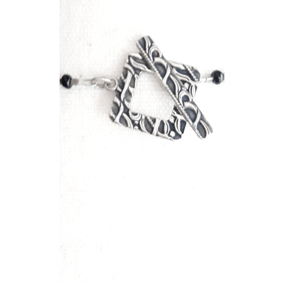 JBB 925 Sterling Silver Toggle Clasp Multi-color Natural Gemstones 20" Necklace - Picture 5 of 7